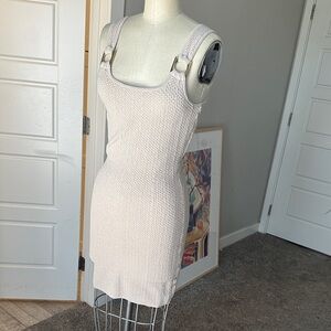 Zara Cream Textured Mini Dress